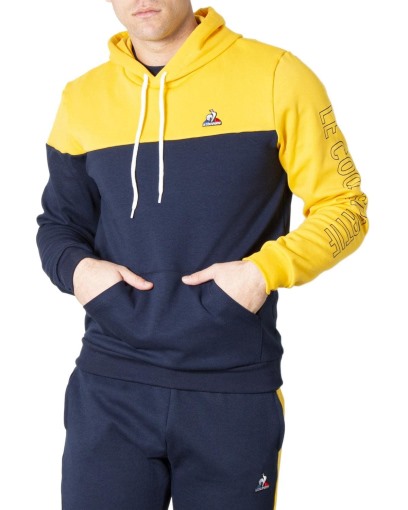 Le Coq Sportif Mens Saison 2 No.1 Logo Hoodie (la Sportiva Austria) Blau